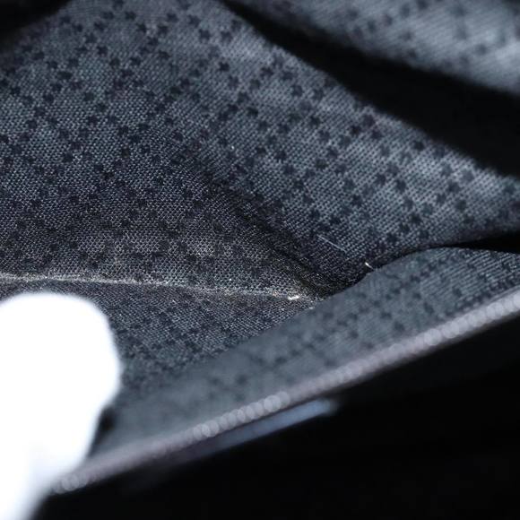 GUCCI Bamboo Hand Bag Canvas Black 002 1998 0441 Auth ep4202 - Picture 11 of 16